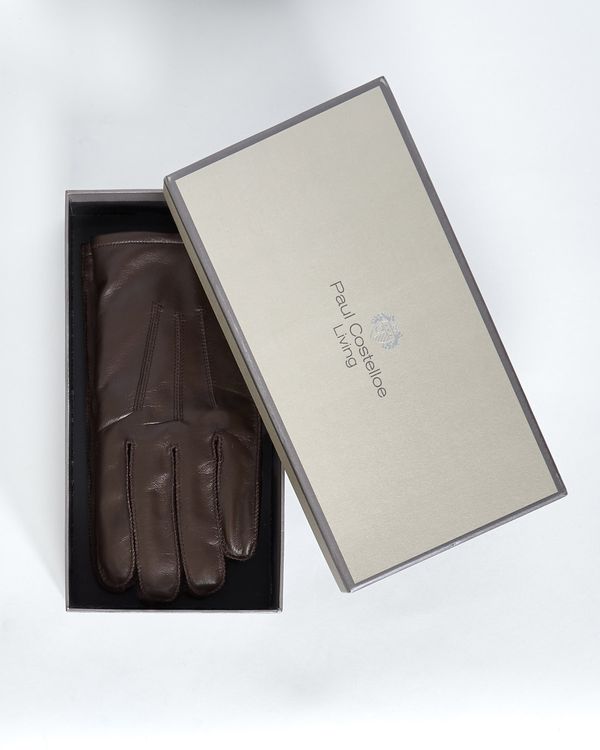 Paul Costelloe Living Brown Boxed Leather Gloves