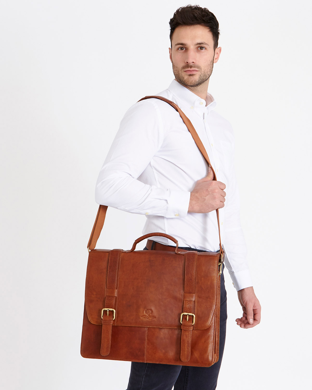 Dunnes Stores | Tan Paul Costelloe Living William Leather Briefcase