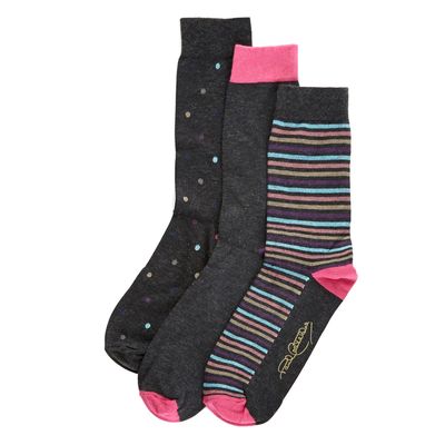Paul Costelloe Living Wool Blend Formal Socks - Pack Of 3 thumbnail